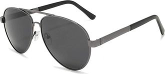 Generic Polarized Sunglasses for Men, Retro Design, Double Beam Skeleton, Effectively Block Strong Light, Ideal for Driving and Fishing, Travel Ready