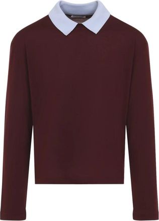 Jil Sander Gebreide Polo - Heren - Polos - Rood - M - Tops