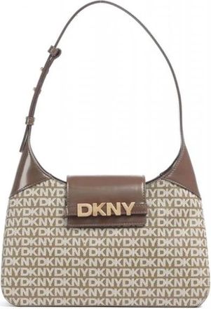 DKNY Avril Schoudertas - Dames - Schoudertassen - Bruin - ONE Size - Tassen