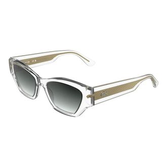 Lacoste Sunglasses, female, Gray, Size: 52 MM L.12.12 Trim Rectangular Sunglasses