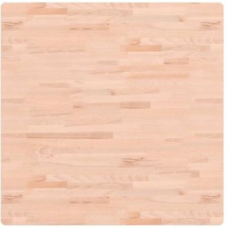 vidaXL Piano per Tavolo 90x90x1,5 cm Quadrato Legno Massello di Faggio Vidaxl