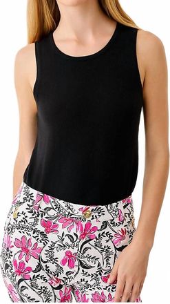 Lilly Pulitzer Harp Sweater Shell Top In Black