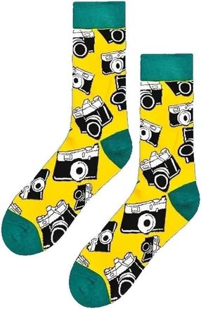 Generic Unisex Retro Camera Motifs Novelty Socks One Size UK 6-11 EU 40-46