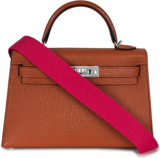 Herm&egrave;s Herm&egrave;s Cuivre Ch&egrave;vre Mysore Leather Mini Kelly with Palladium Hardware
