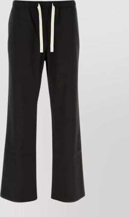 Palm Angels monogram-embroidered wide-leg trousers