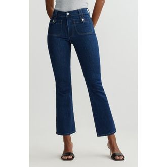 DL1961 Bridget Boot Instasculpt High Rise Crop Jeans in Deep Sapphire at Nordstrom, Size 23