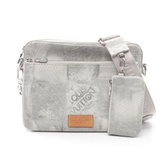 Louis Vuitton Gray Coated Canvas Pvc Leather Handbag Shoulder Bag (Pre-Owned)