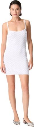 Missoni Chevron Cotton And Viscose Mini Dress in White at Nordstrom, Size 38 It