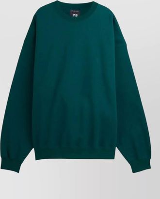 Yohji Yamamoto logo crew neck knit sweatshirt