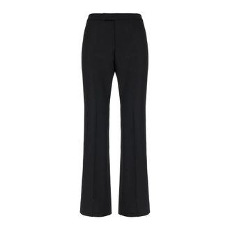 Alexander McQueen Tailored Barathea Broeken - Heren - Wijde Broeken - Zwart - L - Wol - Broeken