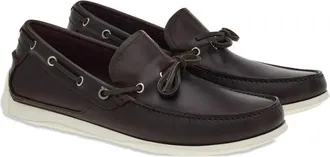 Ferragamo Leather Lace-Up Loafer - Brown