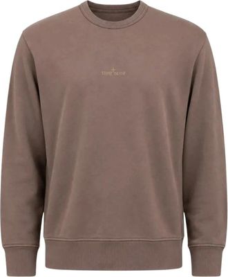 Stone Island Oversized Camo Compass Sweatshirt - Heren - Sweatshirts & Hoodies - Bruin - Maat: M Katoen