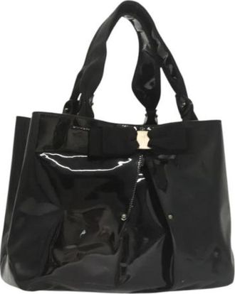 Ferragamo Tweedehands leren handtassen - Dames - Vintage Shopper - Zwart - ONE Size - Leer - Vintage
