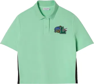 Lacoste Dames/Dames Gestreept Poloshirt (Groen)