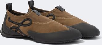 Loewe Grip Aqua suede slip-on shoes