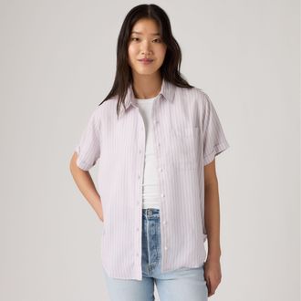 Levi's Darlene Short Sleeve Shirt - Womens - M - Blue