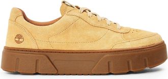 Timberland Womens Laurel Court Low Top Lace Up Sneakers in Med Beige Suede - Size UK 3.5