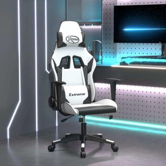 vidaXL Sedia da Gaming Bianco e Nero in Similpelle vidaXL