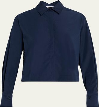 SIMKHAI Kacey Cotton Lace Long-Sleeve Top