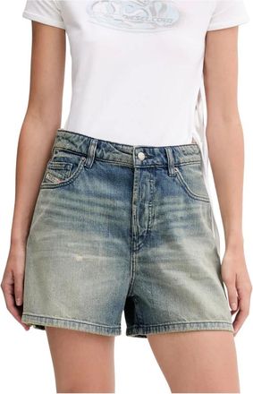 Diesel Dames, Korte broeken, Blauw, Maat: W25 Katoen