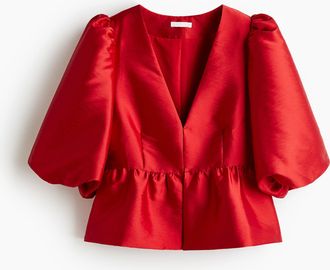 H&M Peplumbluse - Red