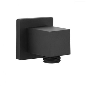 Clifton Shower Square Outlet Elbow Matt Black
