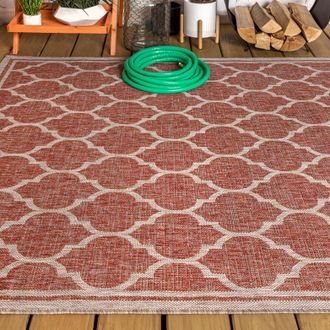 Jonathan Y Designs Trebol Moroccan Trellis Textured Weave Indoor/Outdoor Area Rug