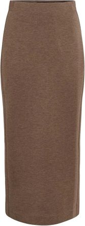 Inwear Midi Rok - Dames - Midirokken - Bruin - 2XS - Polyester - Rokken