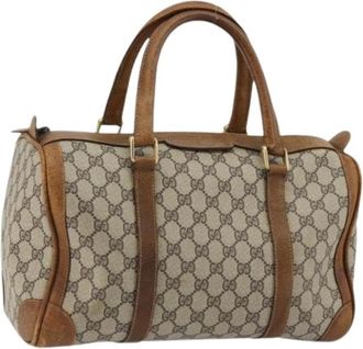 Gucci Pre-owned Handbags, female, Beige, Size: ONE SIZE Pre-owned Boston Bag