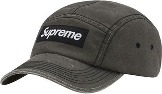 SUPREME Washed Cordura Camp Cap Grey Black White SUP-FW22-1019
