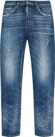 Dsquared2 layered distressed jeans - men - Cotton - 46 - Blue