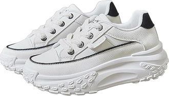 Generic Orthopedic Heightening Shoes,.Thick-Soled Casual Walking Sneakers,Lightweight & Comfortable Loafers (White,6.5)
