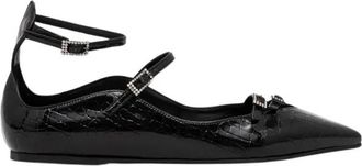Le Silla Schoenen > Flats > Ballerinas - Dames - Ballerinas - Zwart - 37 EU - Leer - Schoenen