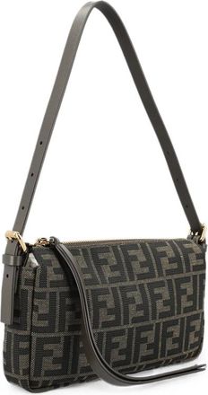 Fendi Zip-top Small FF Zucca Jacquard Fabric Bag