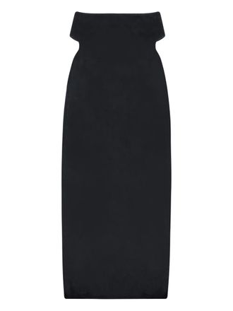 The Row notched maxi dress - women - Viscose - 4 - Black