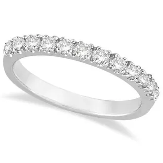 Allurez 14K Gold Gem-Set Stackable Anniversary Band in 0.25Ct, Diamond, White Gold at Nordstrom, Size 10.5