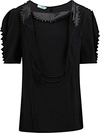 Prada Blusa - Dames - Blouses - Zwart - S - Overhemden