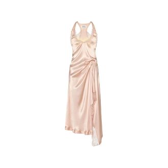 Maison Margiela Lace-trim Asymmetric Midi Dress