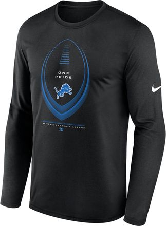 Nike Detroit Lions Legend Icon Nike Mens Dri-FIT NFL Long-Sleeve T-Shirt in Black | NKHT00A9J-NDB