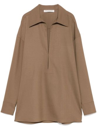 Philosophy di Lorenzo Serafini Blusa con scollo a V - Marrone