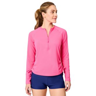 Free Country Womens SunFree Quarter Zip UPF Sunshirt