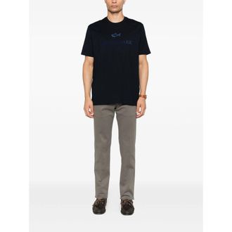 Paul & Shark Embroidered Logo Cotton T-Shirt - Blue