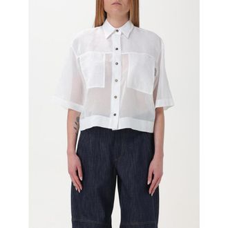 Brunello Cucinelli White Oversized Cotton Shirt, Size Large