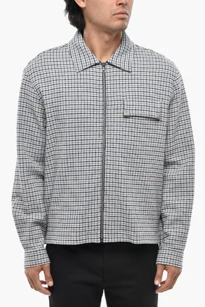 Palm Angels Overshirt a Quadretti con Taschino Palm Angels