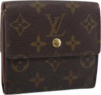 Louis Vuitton Pre-owned Vintage Bifold Portemonnee - Dames - Vintage Accessoires - Bruin - ONE Size - Vintage