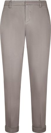 Dondup Stretch Cotton Gabardine Cuffed Slim-Leg Chino Pants