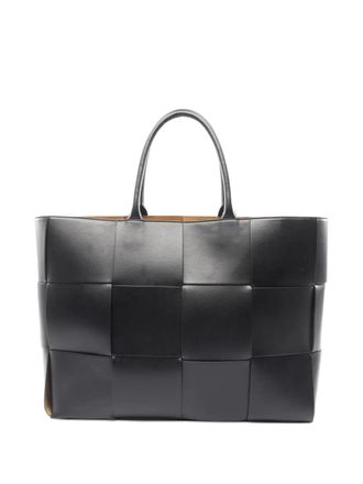 Bottega Veneta 2012-2025 Large Leather Maxi Intrecciato Arco tote bag - women - Calf Leather/Leather - One Size - Black