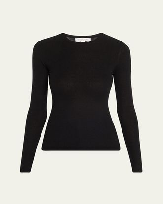 Michael Kors Hutton Ribbed Cashmere Pullover