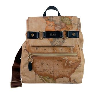 Alviero Martini 1A Classe Geo Soft Ranch Rugzak - Dames - Tassen - Beige - Maat: ONE Size Leer