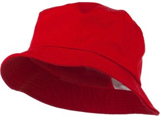 E4hats e4Hats.com Big Size Cotton Blend Twill Bucket Hat, Red, XL/XXL